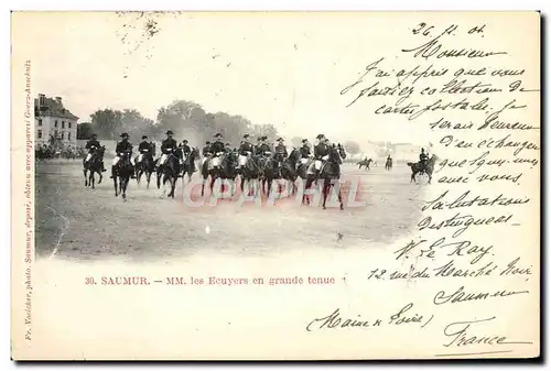 Cartes postales Cheval Hippisme Saumur MM les ecuyers en grande tenue