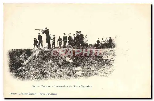 Cartes postales Cheval Hippisme Saumur Instruction du tir a Terrefort