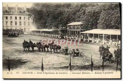 Cartes postales Cheval Hippisme Saumur Ecole d&#39application de cavalerie Carrousel militaire