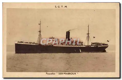 Cartes postales Bateau Paquebot Sidi Mabrouk SGTM