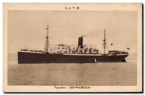 Cartes postales Bateau Paquebot Sidi Mabrouk SGTM