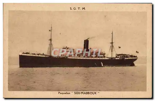 Cartes postales Bateau Paquebot Sidi Mabrouk SGTM