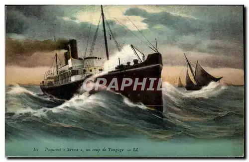 Cartes postales Bateau Paquebot Savoie un coup de tangage