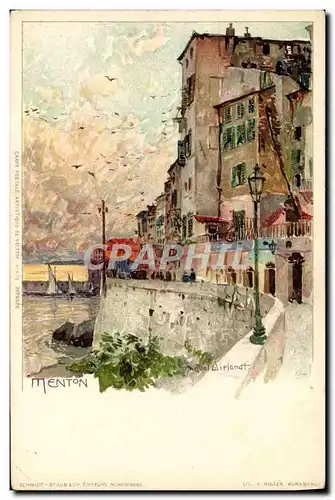 Cartes postales Illustrateur Menton