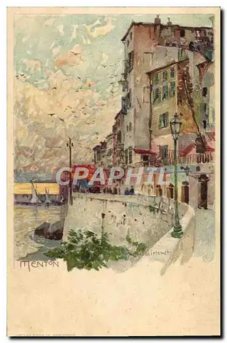 Cartes postales Illustrateur Menton