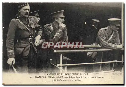 Ansichtskarte AK Militaria Nantes Offciers de l&#39armee britannique a leur arrivee a Nantes