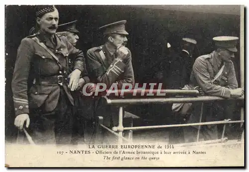 Cartes postales Militaria Nantes Offciers de l&#39armee britannique a leur arrivee a Nantes