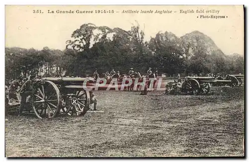 Ansichtskarte AK Militaria Artillerie lourde anglaise