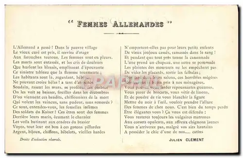 Ansichtskarte AK Militaria Chanson Femmes allemandes