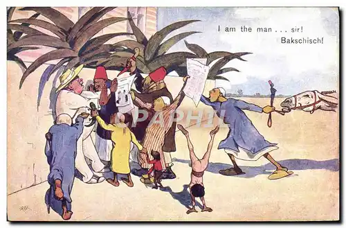 Ansichtskarte AK Fantaisie Illustrateur Egypt Egypte Bakschisch