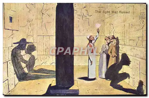 Ansichtskarte AK Fantaisie Illustrateur Egypt Egypte the light that flamed