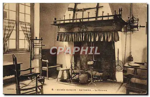 Cartes postales Folklore Musee basque Bayonne la cuisine