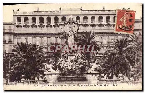 Cartes postales Toulon Place de la Liberte Monument de la Federation