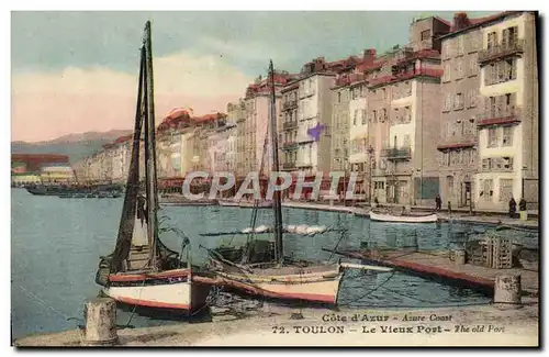 Ansichtskarte AK Toulon Le vieux port Bateaux