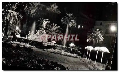 Moderne Karte Toulon La place de la Liberte la nuit et les jardins