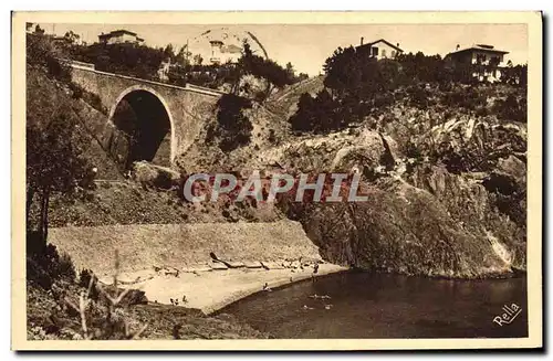 Cartes postales Le Trayas La route de la corniche d&#39Or et le pont du chemin de fer a la calanque Notre Dame