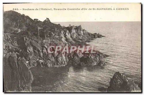 Ansichtskarte AK Rochers de l&#39Esterel Nouvelle Corniche d&#39Or de St Raphael A Cannes