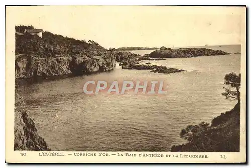 Cartes postales L&#39Esterel Corniche D&#39Or La Baie D&#39Antheor Et La Lezardiere