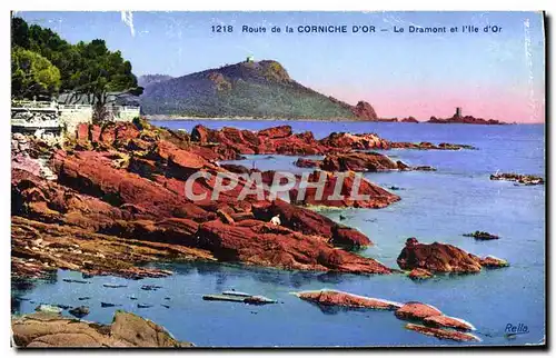 Cartes postales Route De La Corniche D&#39Or Le Dramont Et I&#39Ile D&#39Or