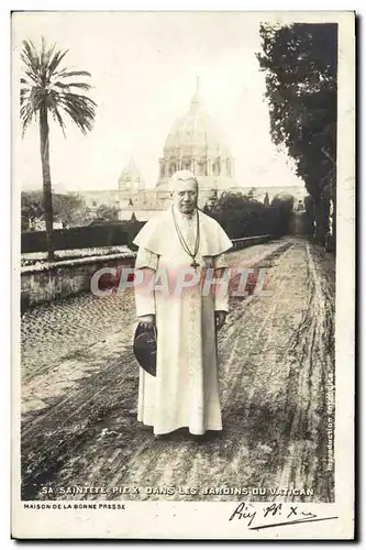 Ansichtskarte AK Pape Sa saintete Pie X dans les jardins du Vatican