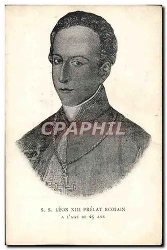 Cartes postales Pape SS Leon XIII Prelat romain a l'age de 25 ans