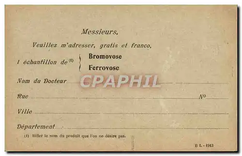 Carte Postale Bromovose Ferrovose Rue Amelot Paris 11eme