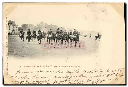 Cartes postales Cheval Hippisme Saumur MM les ecuyers en grande tenue