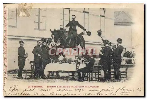 Cartes postales Cheval Hippisme Saumur Dernier convive ou le dejeuner interrompu