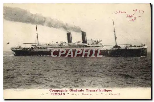 Ansichtskarte AK Bateau Paquebot Timgad Compagnie Generale Transatlantique