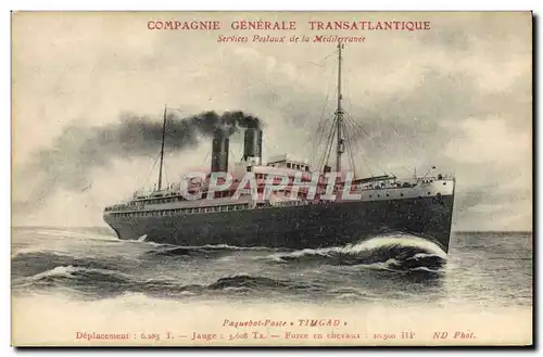 Ansichtskarte AK Bateau Paquebot Poste Timgad Compagnie Generale Transatlantique