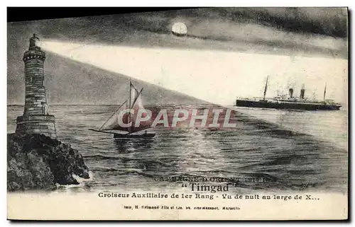 Cartes postales Bateau Timgad Croiseur auxiliaire de 1er rang