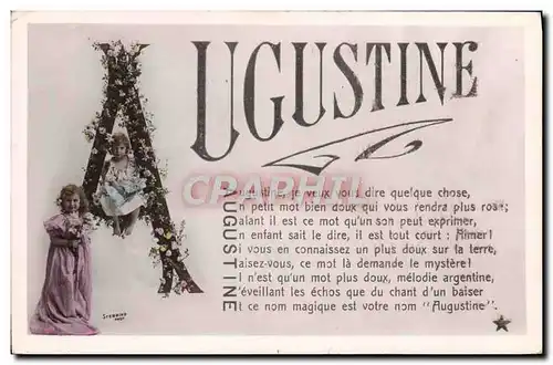 Cartes postales Prenom Augustine