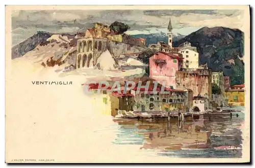 Cartes postales Italie Illustrateur Ventimiglia