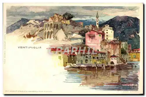 Ansichtskarte AK Italie Illustrateur Ventimiglia