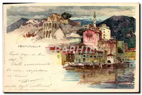 Cartes postales Italie Illustrateur Ventimiglia