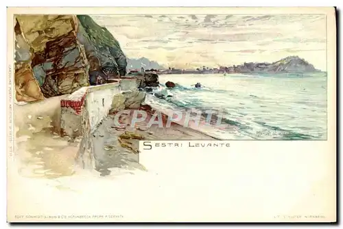 Cartes postales Italie Illustrateur Sestri Levante