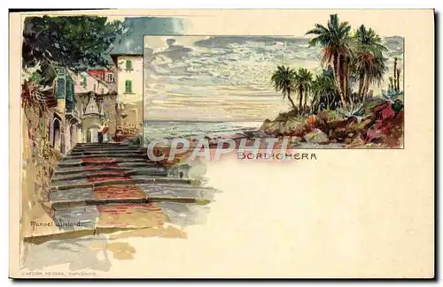 Cartes postales Italie Illustrateur Bordighera