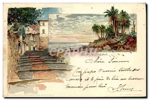 Cartes postales Italie Illustrateur Bordighera