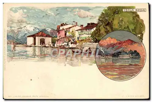Cartes postales Italie Illustrateur Isola Bella