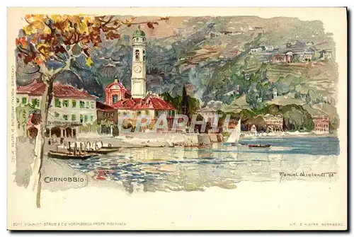 Cartes postales Italie Illustrateur Cernobbio