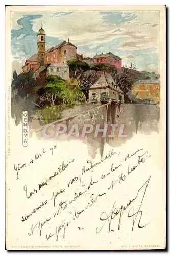 Cartes postales Italie Illustrateur Genova