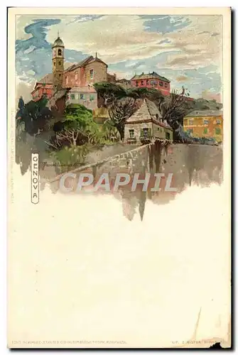 Ansichtskarte AK Italie Illustrateur Genova