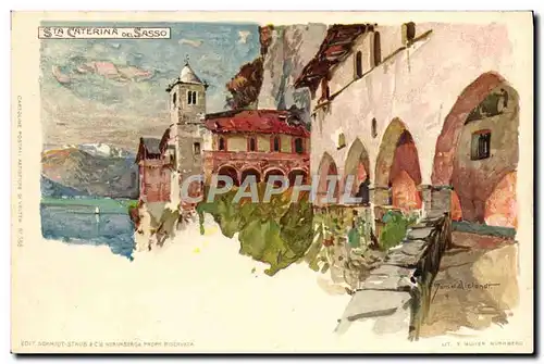 Cartes postales Italie Illustrateur Ste Caterina del Sasso