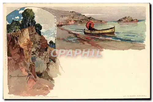 Cartes postales Italie Illustrateur Alassio
