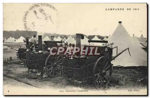 Cartes postales Militaria Les cuisines roulantes