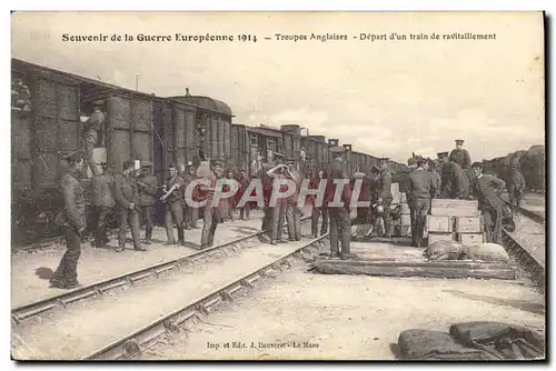 Cartes postales Militaria Troupes anglaises Depart d&#39un train de ravitaillement