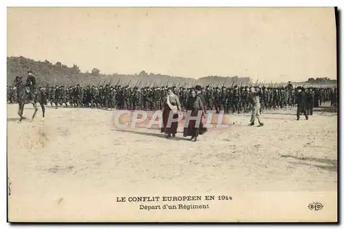 Cartes postales Militaria Depart d&#39un regiment