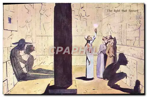 Ansichtskarte AK Fantaisie Illustrateur The light that flamed Egypt Egypte