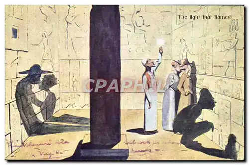 Ansichtskarte AK Fantaisie Illustrateur The light that flamed Egypt Egypte