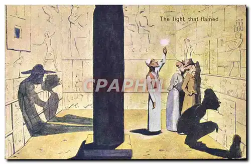 Ansichtskarte AK Fantaisie Illustrateur The light that flamed Egypt Egypte